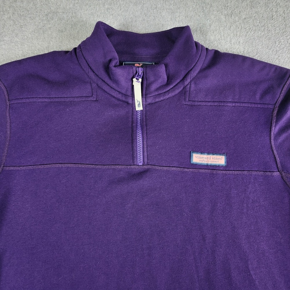 Vineyard‎ Vines 1/4 Zip Sweater Adult L Purple Martha's Vineyard Pullover 1K2113